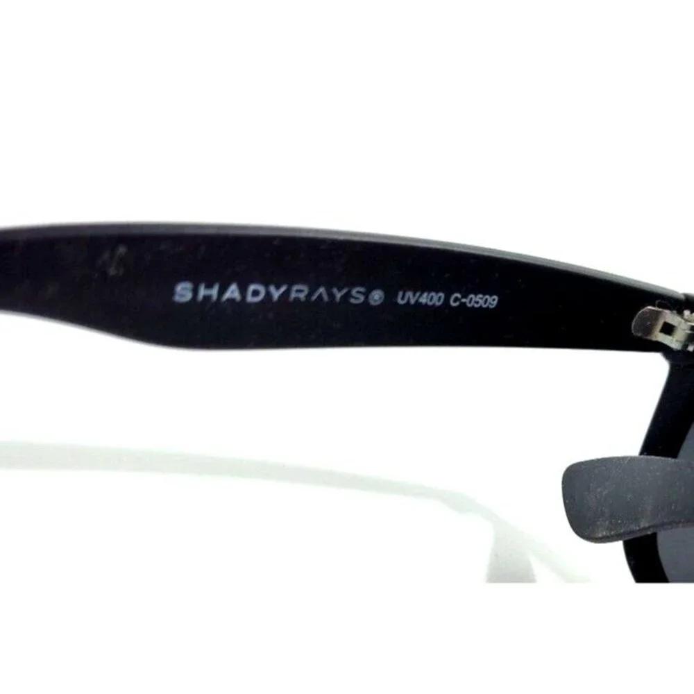 Shadyrays Mens Polarized  Sunglasses Black Square 50-19-140 Full Rim Black Lens